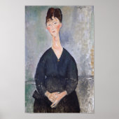 Portret van Cafe Singer, Modigliani Poster (Voorkant)