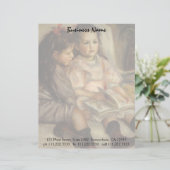 Portret van Caillebotte Children door Pierre Renoi Briefhoofd (Staand voorkant)