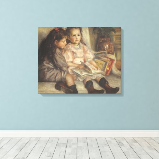 Portret van Caillebotte Children door Pierre Renoi Canvas Afdruk (Insitu (Houten vloer))
