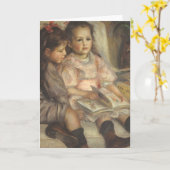 Portret van Caillebotte Children door Pierre Renoi Kaart (Gele Bloem)