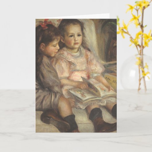 Portret van Caillebotte Children door Pierre Renoi Kaart (Gele Bloem)