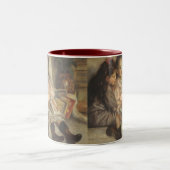 Portret van Caillebotte Children door Pierre Renoi Tweekleurige Koffiemok (Center)