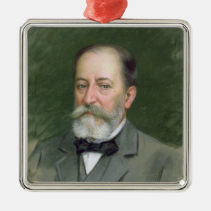 Portret van Camille Saint-Saens 1903 Metalen Ornament