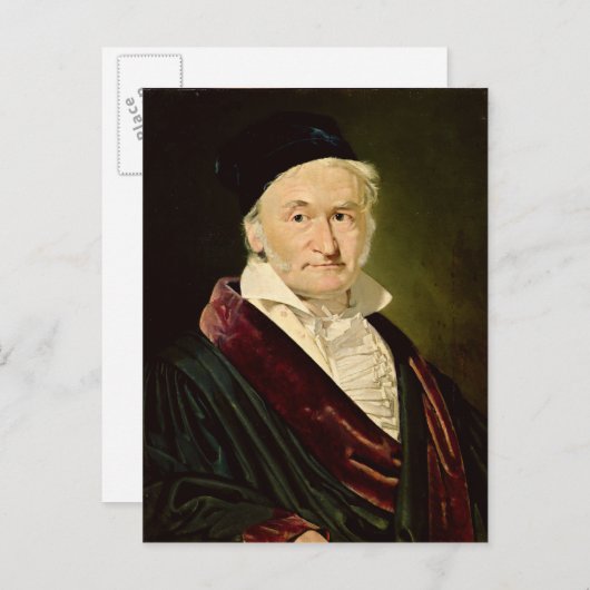 Portret van Carl Friedrich Gauss, 1840 Briefkaart (Voorkant / Achterkant)