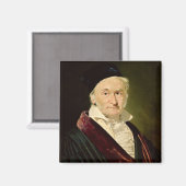 Portret van Carl Friedrich Gauss, 1840 Magneet (Voorkant / Achterkant)