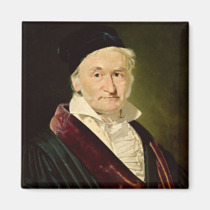 Portret van Carl Friedrich Gauss, 1840 Magneet