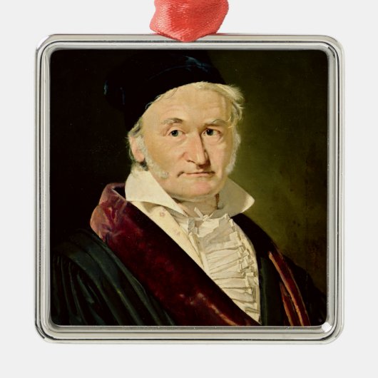 Portret van Carl Friedrich Gauss, 1840 Metalen Ornament (Voorkant)