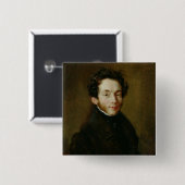 Portret van Carl Maria Friedrich Ernst von Vierkante Button 5,1 Cm (Voorkant /achterkant)