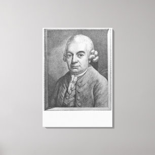 Portret van Carl Philipp Emanuel Bach (1714-88) (e Canvas Afdruk