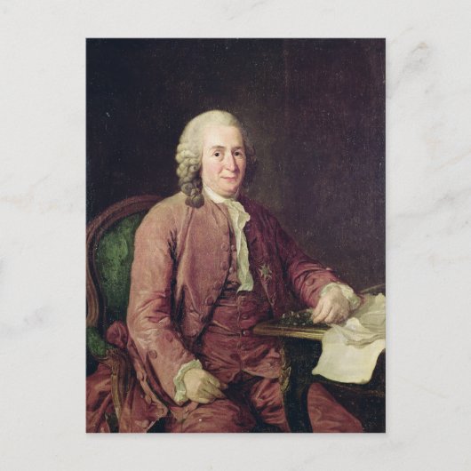 Portret van Carl von Linnaeus Briefkaart (Voorkant)