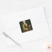Portret van Carlo Goldoni Vierkante Sticker (Envelop)