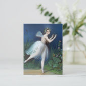 "Portret van Carlotta Grisi in Giselle" door Briefkaart (Staand voorkant)