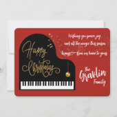 Portret van Carol in Crimson & Gold Feestdagenkaart (Voorkant)