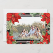 Portret van Carol in Crimson & Gold Feestdagenkaart (Achterkant)