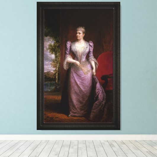 Portret van Caroline Scott Harrison Canvas Afdruk (Insitu (Houten vloer))