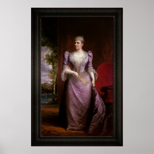 Portret van Caroline Scott Harrison Poster (Voorkant)