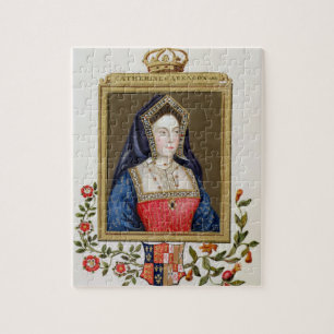 Portret van Catherine Aragon (1485-1536) 1st Qu Legpuzzel