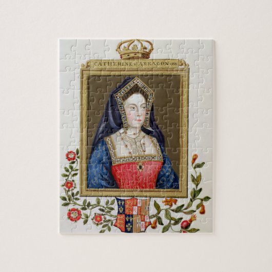 Portret van Catherine Aragon (1485-1536) 1st Qu Legpuzzel (Verticaal)
