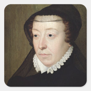 Portret van Catherine de Medici Vierkante Sticker