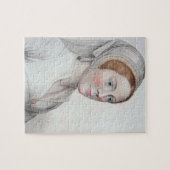 Portret van Catherine Howard (1520-42) gegraveerd  Legpuzzel (Horizontaal)