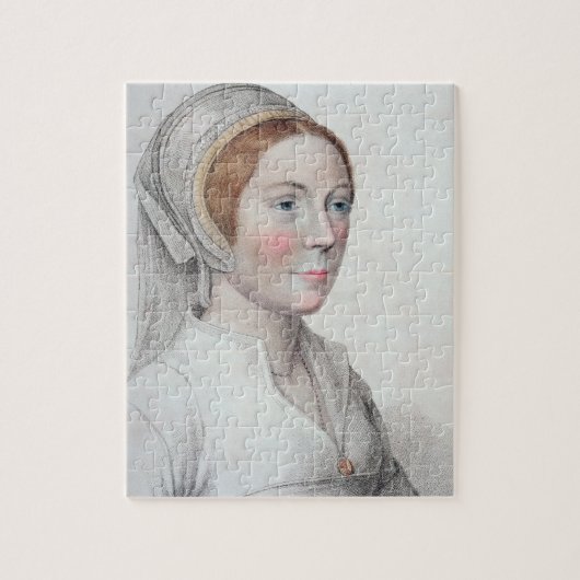 Portret van Catherine Howard (1520-42) gegraveerd  Legpuzzel (Verticaal)