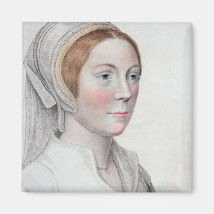 Portret van Catherine Howard (1520-42) gegraveerd Magneet