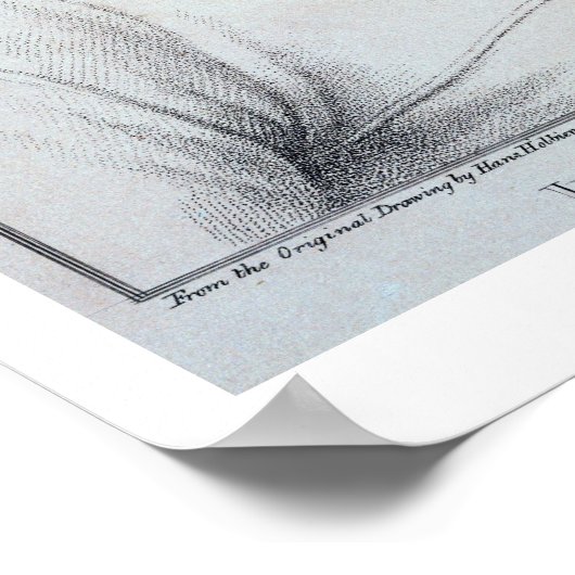 Portret van Catherine Howard (1520-42) gegraveerd  Poster (Hoek)