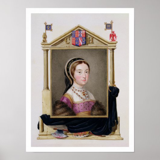 Portret van Catherine Howard (c.1520-d.1542) 5th Q Poster (Voorkant)