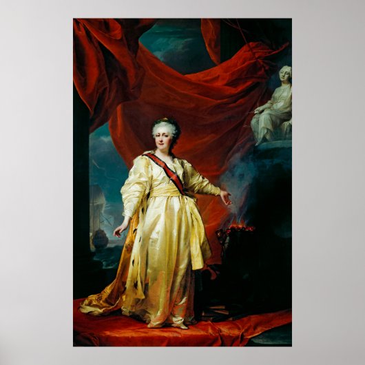 Portret van Catherine II Poster (Voorkant)