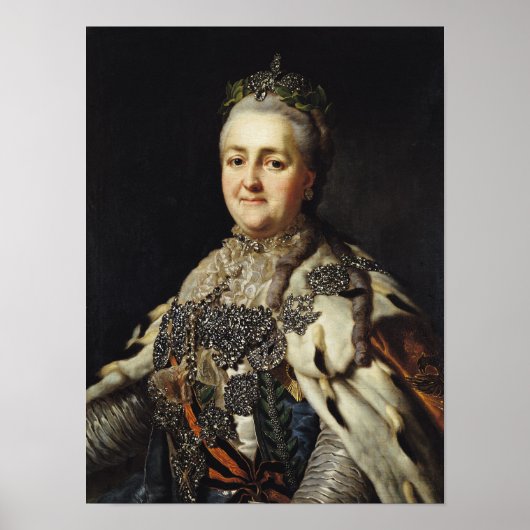 Portret van Catherine II van Rusland Poster (Voorkant)
