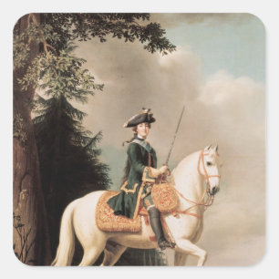 Portret van Catherine II Vierkante Sticker