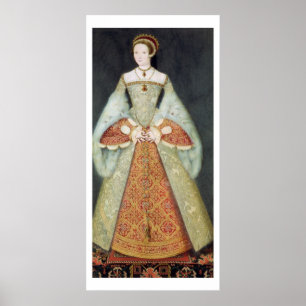 Portret van Catherine Parr (1512-48), 1545 (kleur) Poster