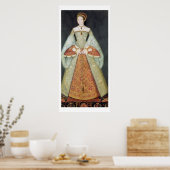 Portret van Catherine Parr (1512-48), 1545 (kleur) Poster (Keuken)