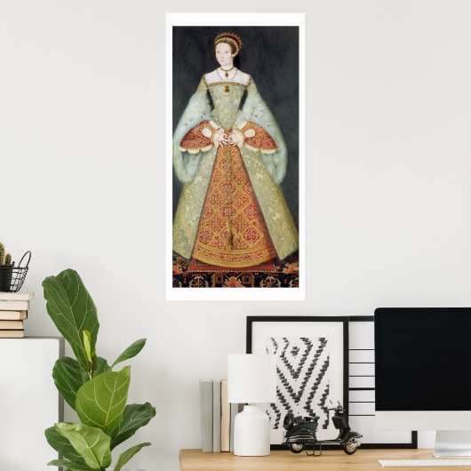 Portret van Catherine Parr (1512-48), 1545 (kleur) Poster (Thuiskantoor)