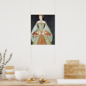 Portret van Catherine Parr (1512-48), 1545 (kleur) Poster (Keuken)