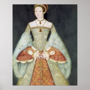 Portret van Catherine Parr (1512-48), 1545 (kleur) Poster