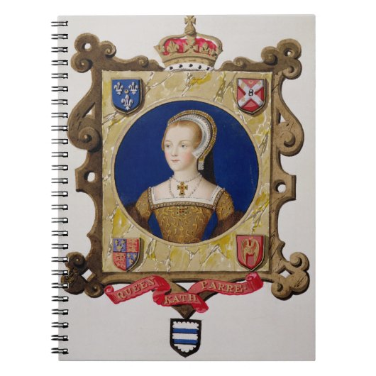 Portret van Catherine Parr (1512-48) 6e koningin v Notitieboek (Voorkant)
