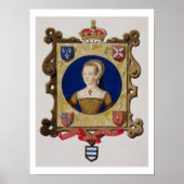 Portret van Catherine Parr (1512-48) 6e koningin v Poster (Voorkant)