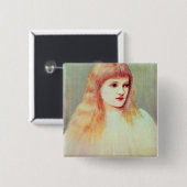 Portret van Cecily Horner, 1895 Vierkante Button 5,1 Cm (Voorkant /achterkant)