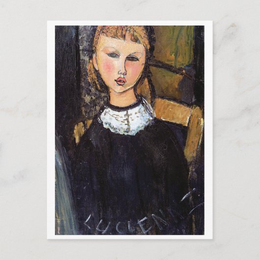 Portret van Ceroni, Modigliani Briefkaart (Voorkant)