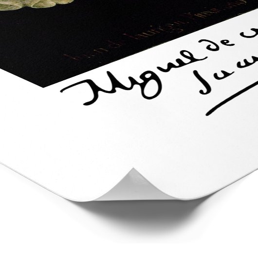 Portret van Cervantes Poster (Hoek)