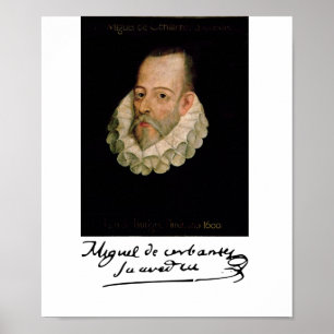 Portret van Cervantes Poster