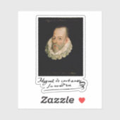 Portret van Cervantes Sticker (Vel)