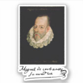 Portret van Cervantes Sticker (Voorkant)