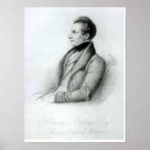 Portret van Charles Babbage 1832 Poster