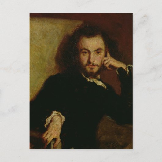 Portret van Charles Baudelaire 1844 Briefkaart (Voorkant)