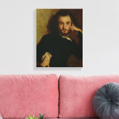 Portret van Charles Baudelaire 1844 Canvas Afdruk (Insitu (Woonkamer))