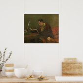 Portret van Charles Baudelaire 1847 Poster (Keuken)