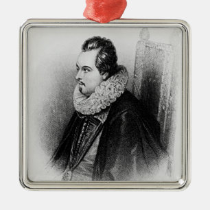 Portret van Charles Blount 8th Earl of Metalen Ornament