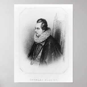 Portret van Charles Blount 8th Earl of Poster
